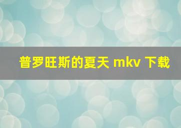 普罗旺斯的夏天 mkv 下载